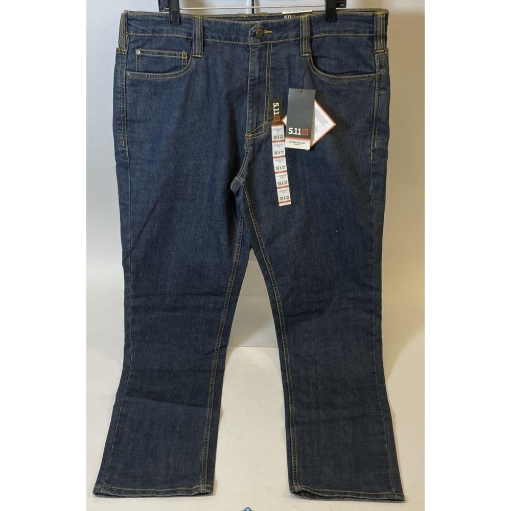 5.11 Tactical Defender Flex Jean Slim Fit Men's W38 L32 Blue Indigo Cotton - Picture 8 of 10